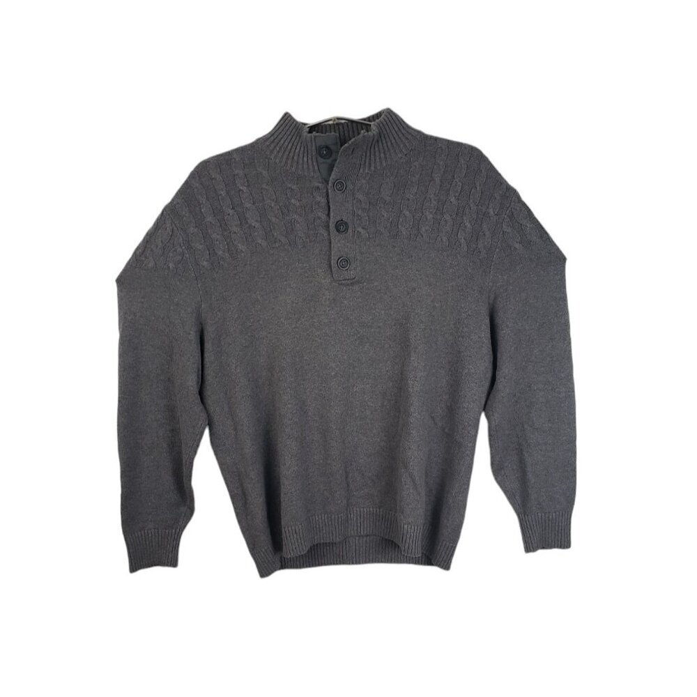 Flag & Anthem Grey‎ knit pullover sweater, size Large